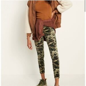 Anthropologie Pilcro‎ Camo High Rise Skinny Button Fly Corduroy Pants.